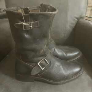 Allen Edmonds all leather motorcycle boots